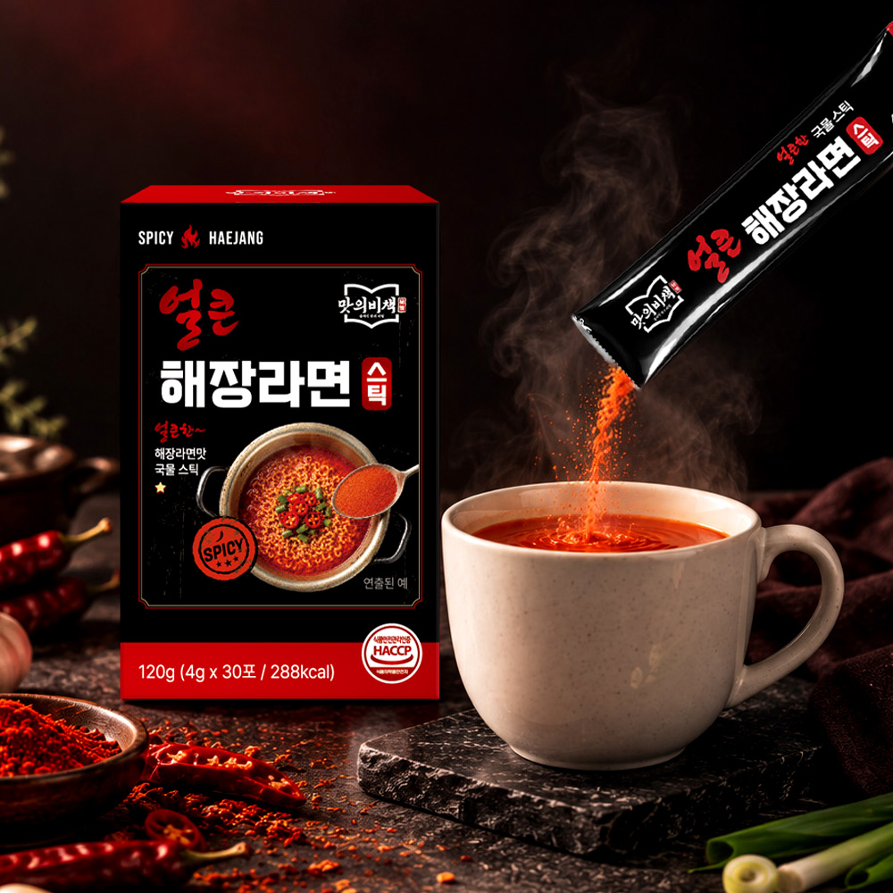 맛의비책 얼큰 해장라면 스틱 120g, 1개 상품 이미지