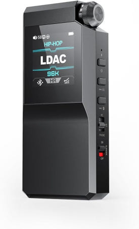 [해외]FiiO BTR17 블루투스 5.4 USB DAC AMP LDAC 및 aptX 무손실 지원. 듀얼 ES9069Q 10밴드 PEQ THX AAA 78+암페어 3.5mm Bla