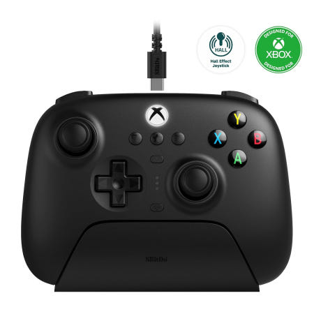 [해외]8BitDo 얼티밋 3모드 컨트롤러 홀 효과 프로 백 버튼 Xbox Series XS 및 One 전용 유선 윈도우 안드로이드 호환 공식 라이선스 (블랙) Black