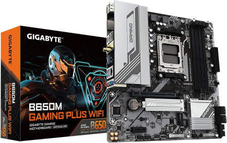 [해외]기가바이트 B650M GAMING PLUS WIFI AMD AM5 mATX 메인보드 Ryzen 9000/8000/7000 시리즈 지원 DDR5 5+2+2 B650MGWIFI