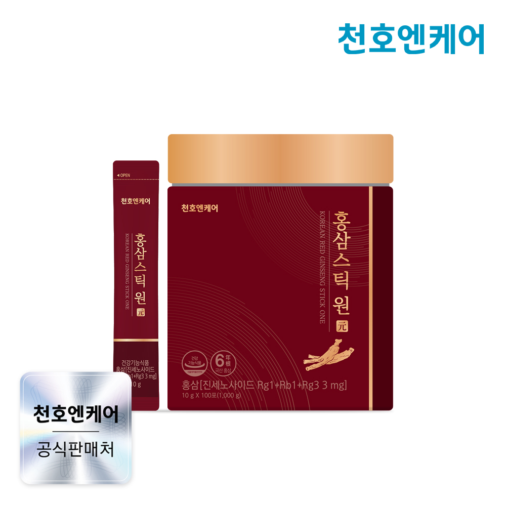 천호엔케어 강원도 6년근 홍삼진액 면역력 홍삼스틱 원 100포, 1개 - 상품 이미지