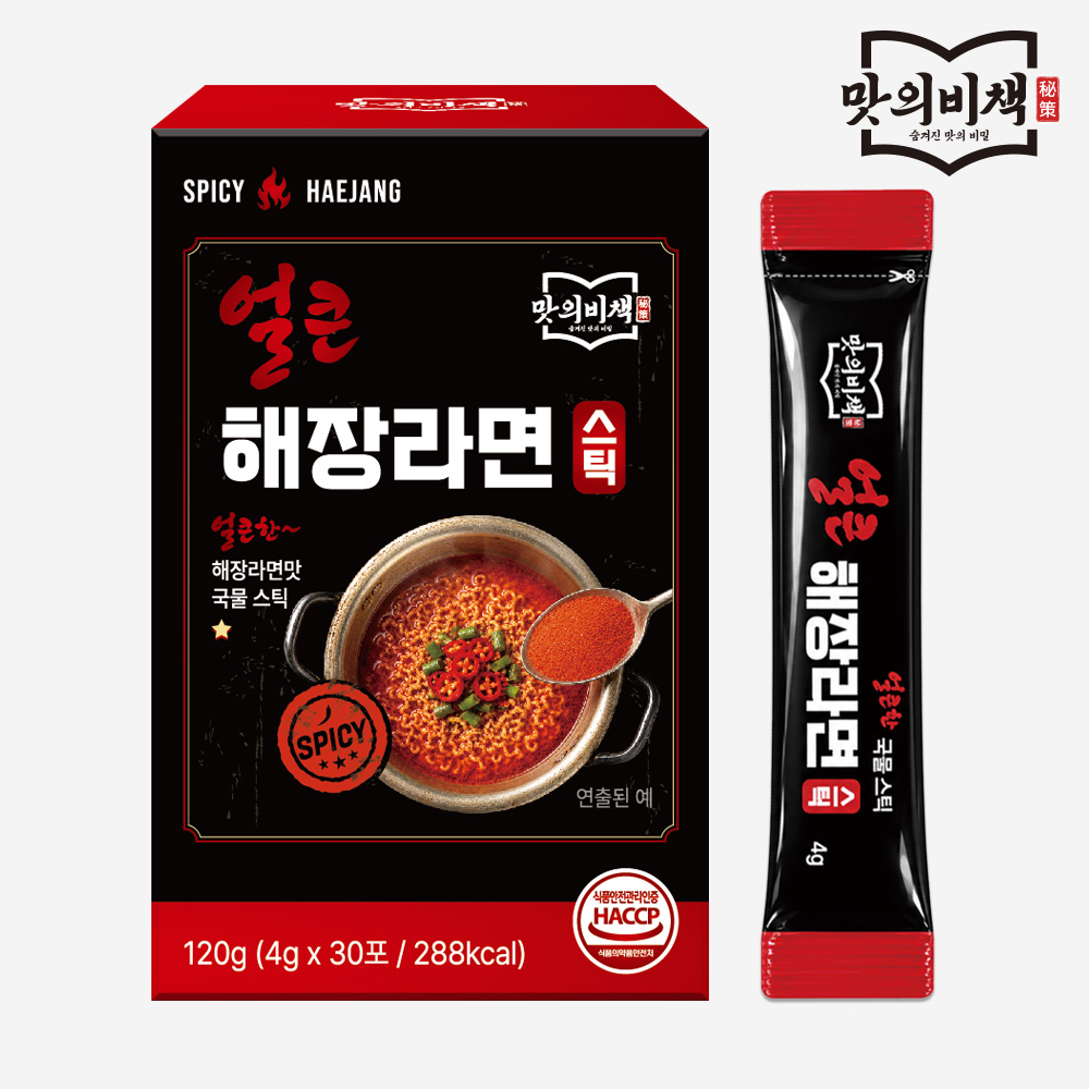 맛의비책 얼큰 해장라면 스틱 120g, 1개 상품 이미지