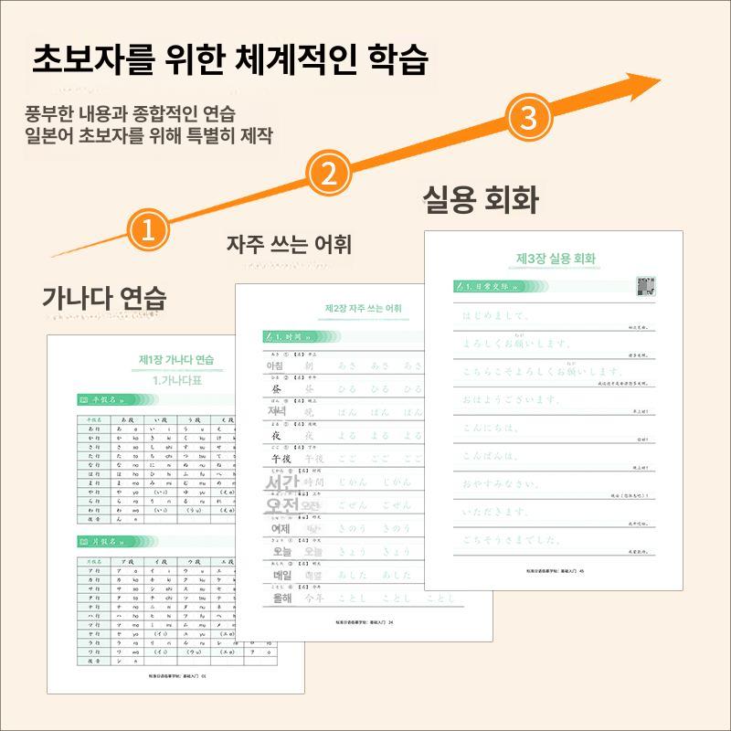 히라가나 가타카나 쓰기 필사 연습장 초보탈출 기초 입문 [일어] 표준일어 (레벨 1) - 상세 이미지 5