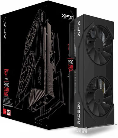 [해외]16GB GDDR6 HDMI 2xDP RDNA 4가 탑재된 XFX Swift AMD Radeon RX 9060 XT OC Gaming Edition 데스크톱 PC 호환 그래