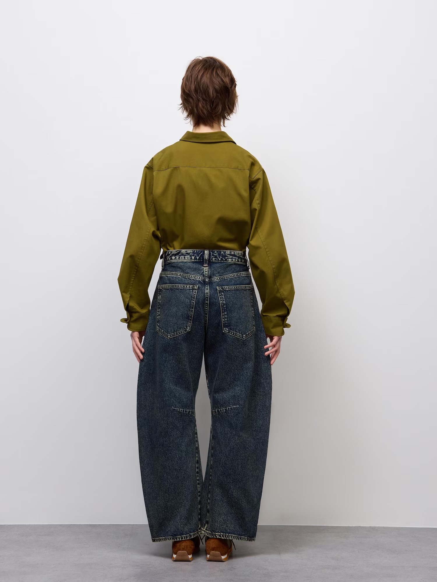 GU 3D 배럴 청바지 UL 짧은기장 26FW 벌룬팬츠 항아리 가을 배기 데님 - 상세 이미지 3