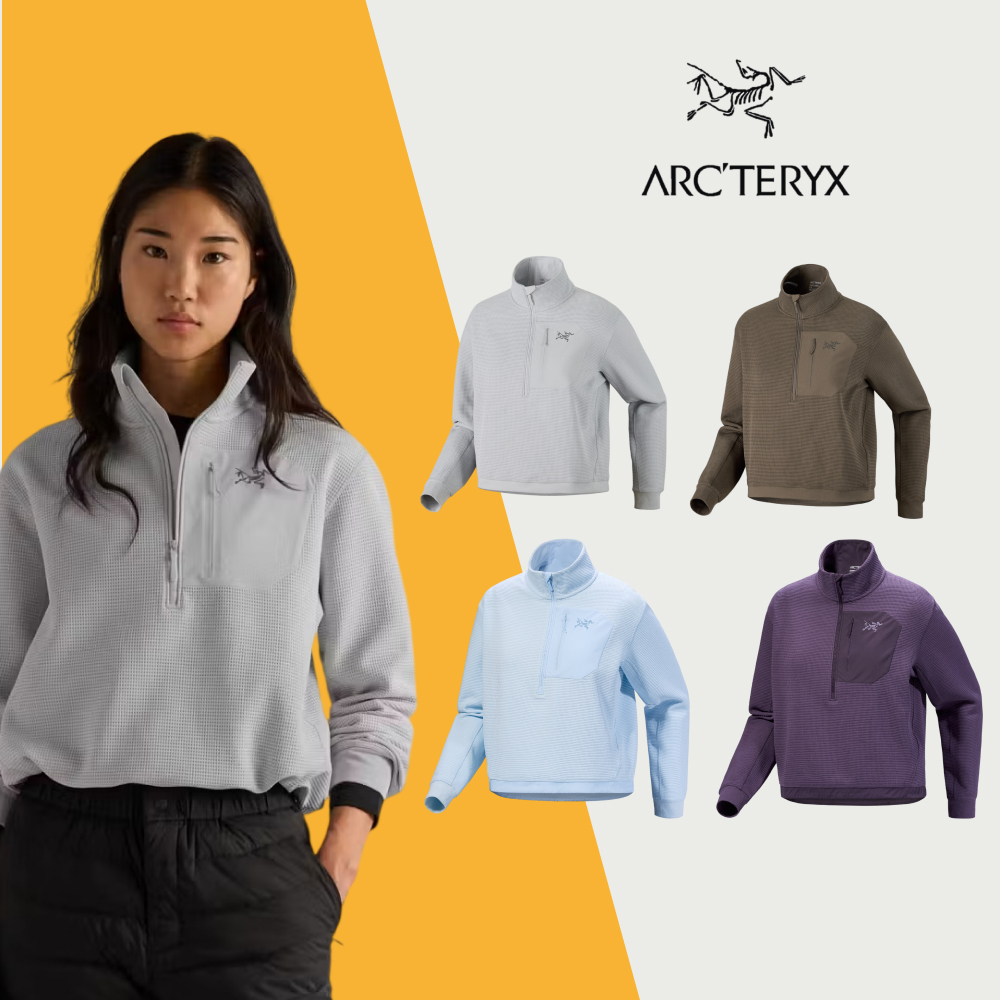 아크테릭스 올레라 집 넥 풀오버 26FW 여성 반집업 카라 티셔츠 - 상품 이미지