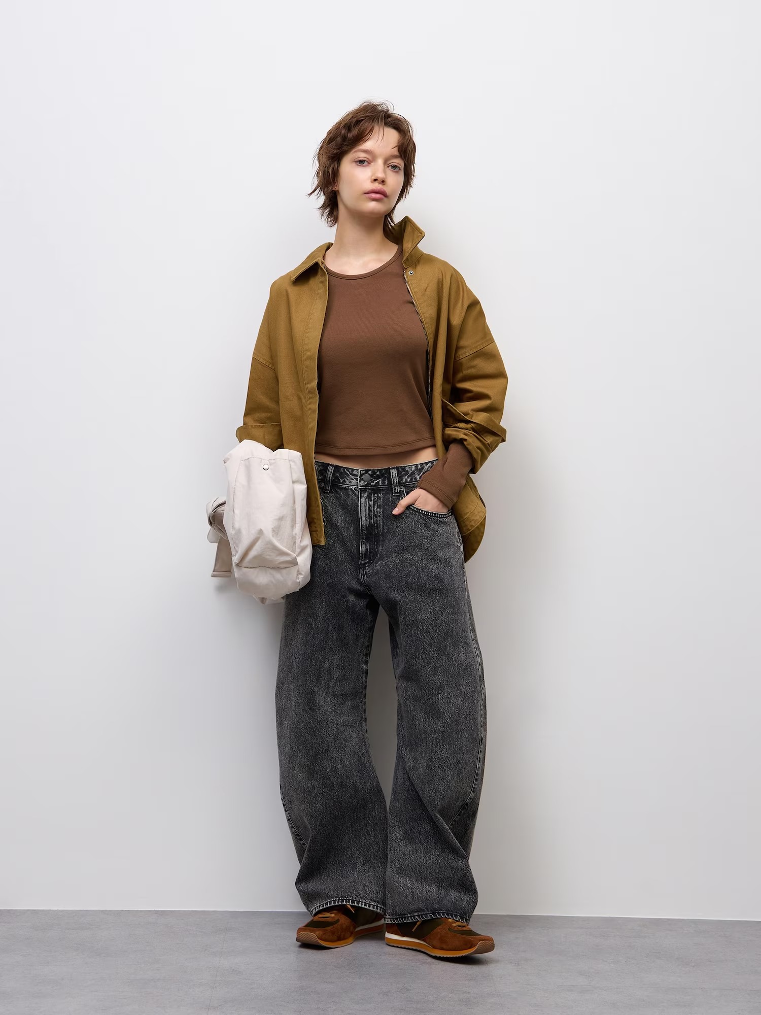 GU 3D 배럴 청바지 UL 짧은기장 26FW 벌룬팬츠 항아리 가을 배기 데님 - 상세 이미지 4