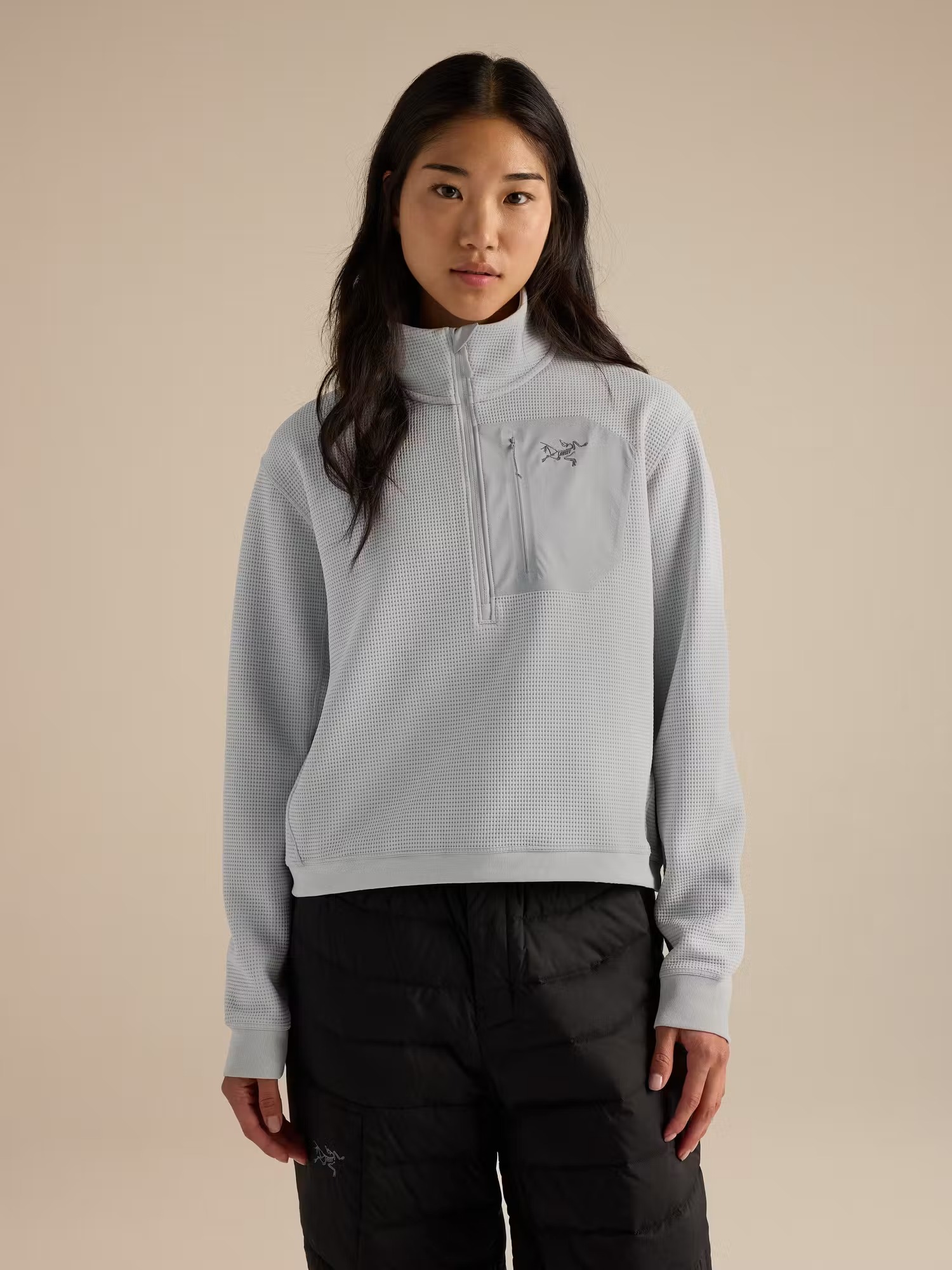 아크테릭스 올레라 집 넥 풀오버 26FW 여성 반집업 카라 티셔츠 이미지 8