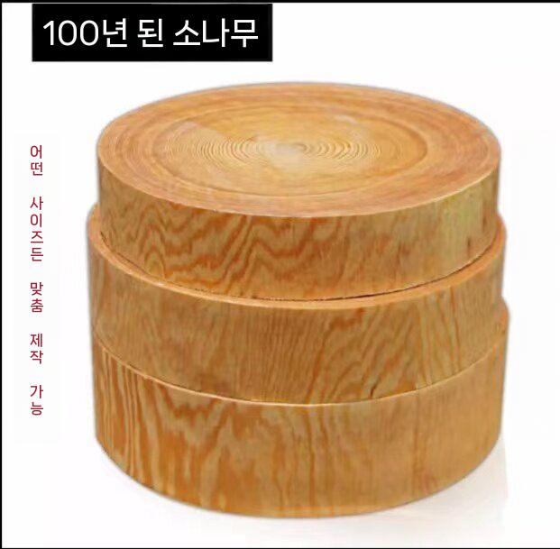 원형 나무도마 절단판 두꺼운 원목 업소용 고기 대형 36x8cm - 상세 이미지 3
