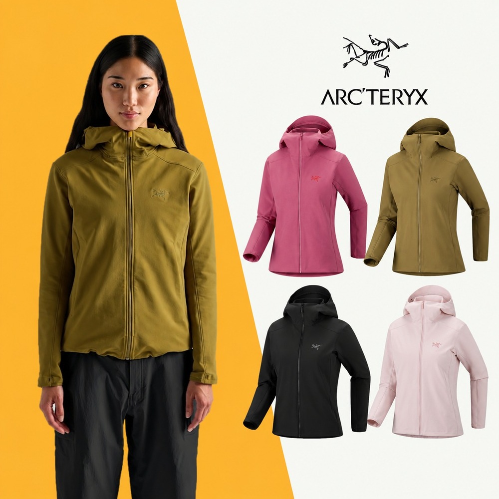 아크테릭스 감마 후디 여성 26FW 소프트쉘 초경량 기능성 경량 바람막이 - 메인 이미지