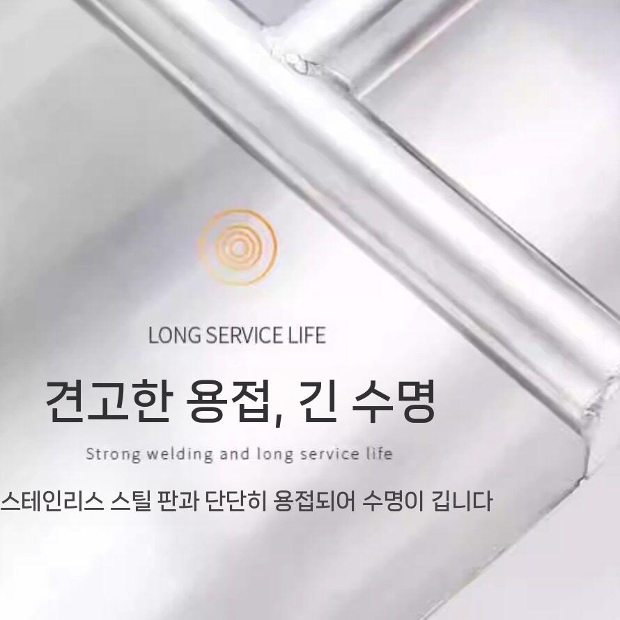 쓰레받기 스테인리스 대형 손잡이 청소도구 라운드 소 이미지 6