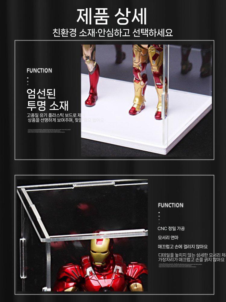 아크릴 장식장 전시 투명 케이스 피규어 20x20cm 15cm - 상세 이미지 4