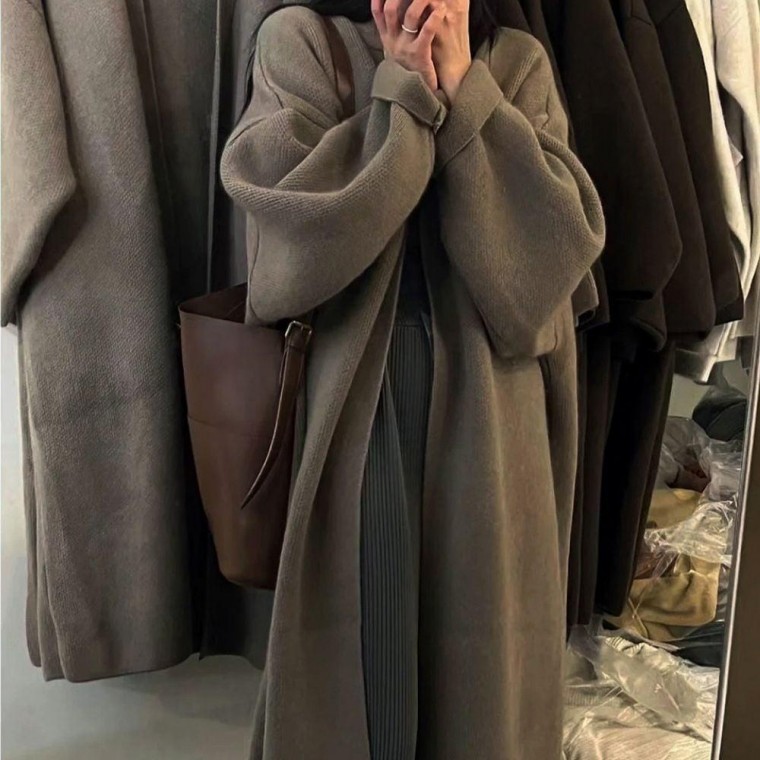 여성 루즈핏 롱 니트 가디건 봄 가을 간절기 아우터 데일리 아이템 - 상품 이미지