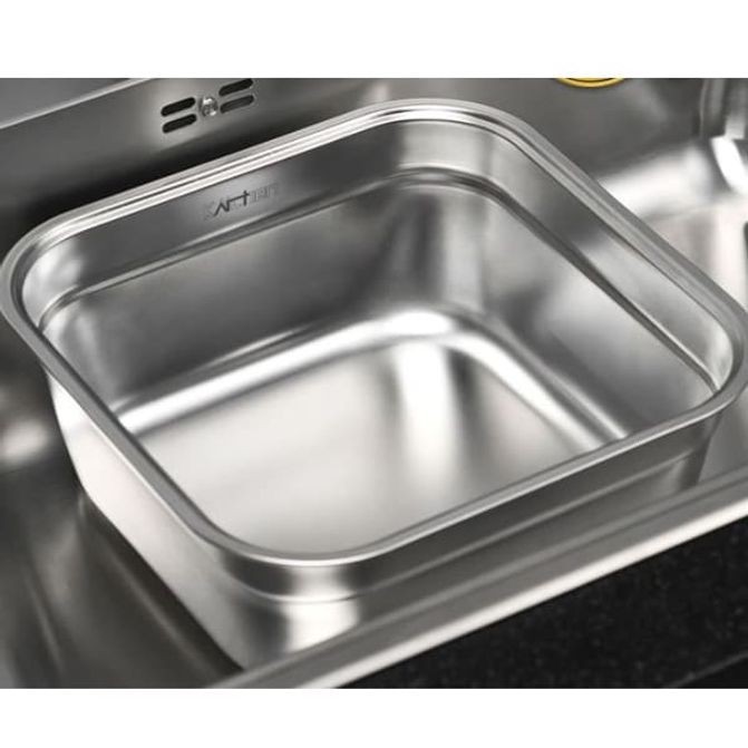 키친아트 스텐 설거지통 싱크대 식기 보관통 8L