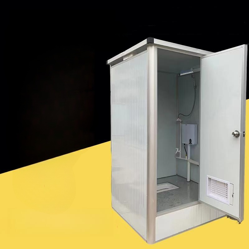 간이 샤워실 이동식 장소 건설 현장 화장실 임시 1.2x1.2x2.4 단일 조각 - 상품 이미지