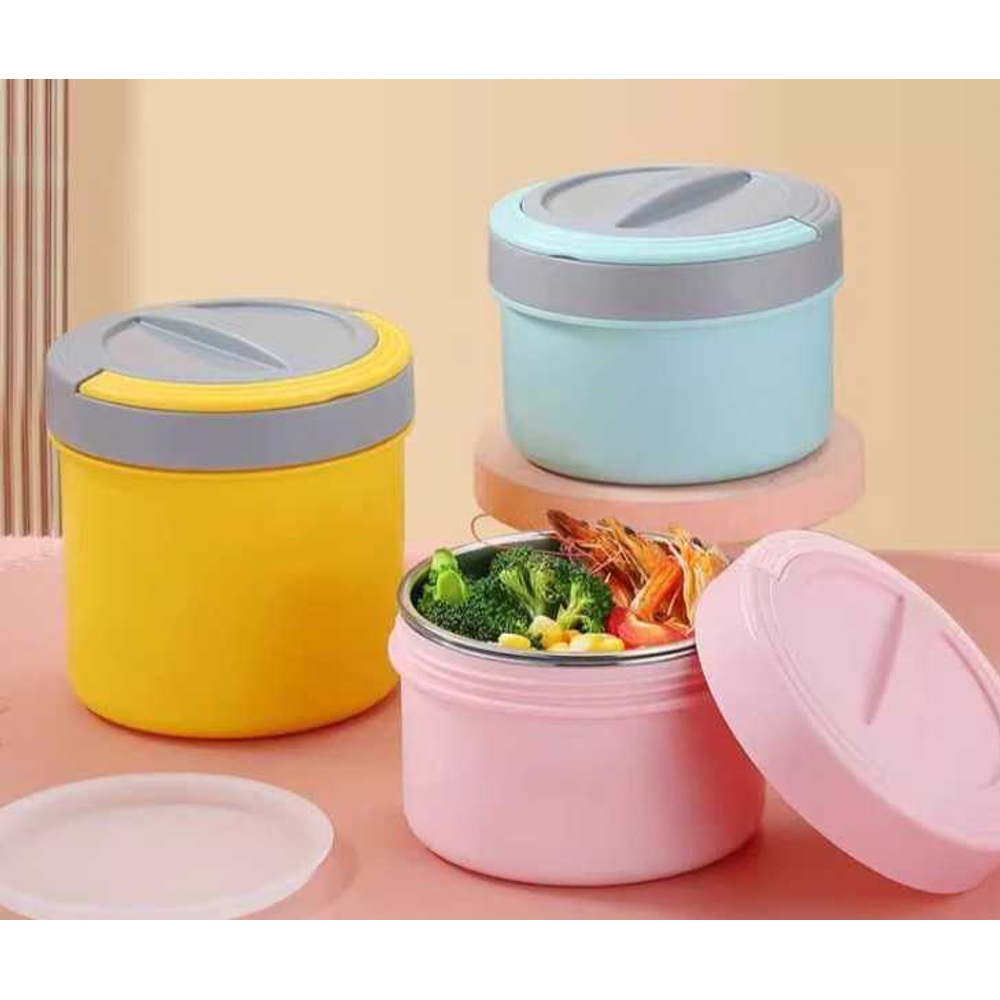 전기 도시락 무선 직장인 미니 온열 밥통 점심 휴대용 노랑색 800ml - 상품 이미지