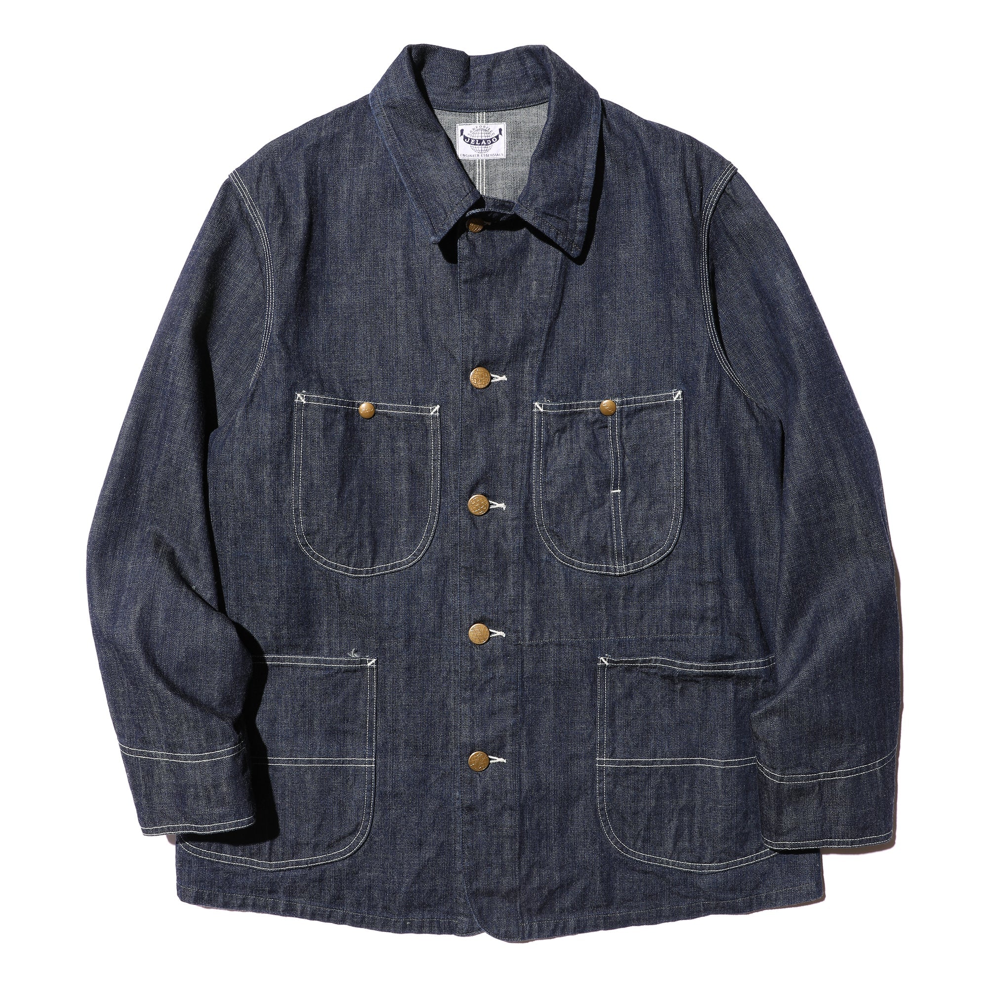 제라도 491J 라스트리조트 10.5oz 라이트 데님 빈티지 워크 커버올 자켓 - 상품 이미지