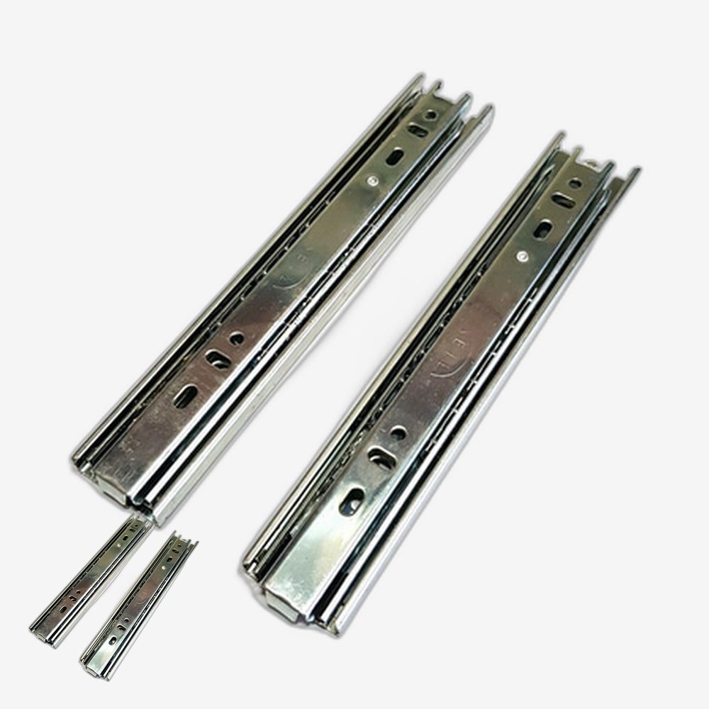 좌우한세트 수납장수리 서랍레일 금속재질 가구보수 슬라이딩레일 45mm 500mm - 메인 이미지