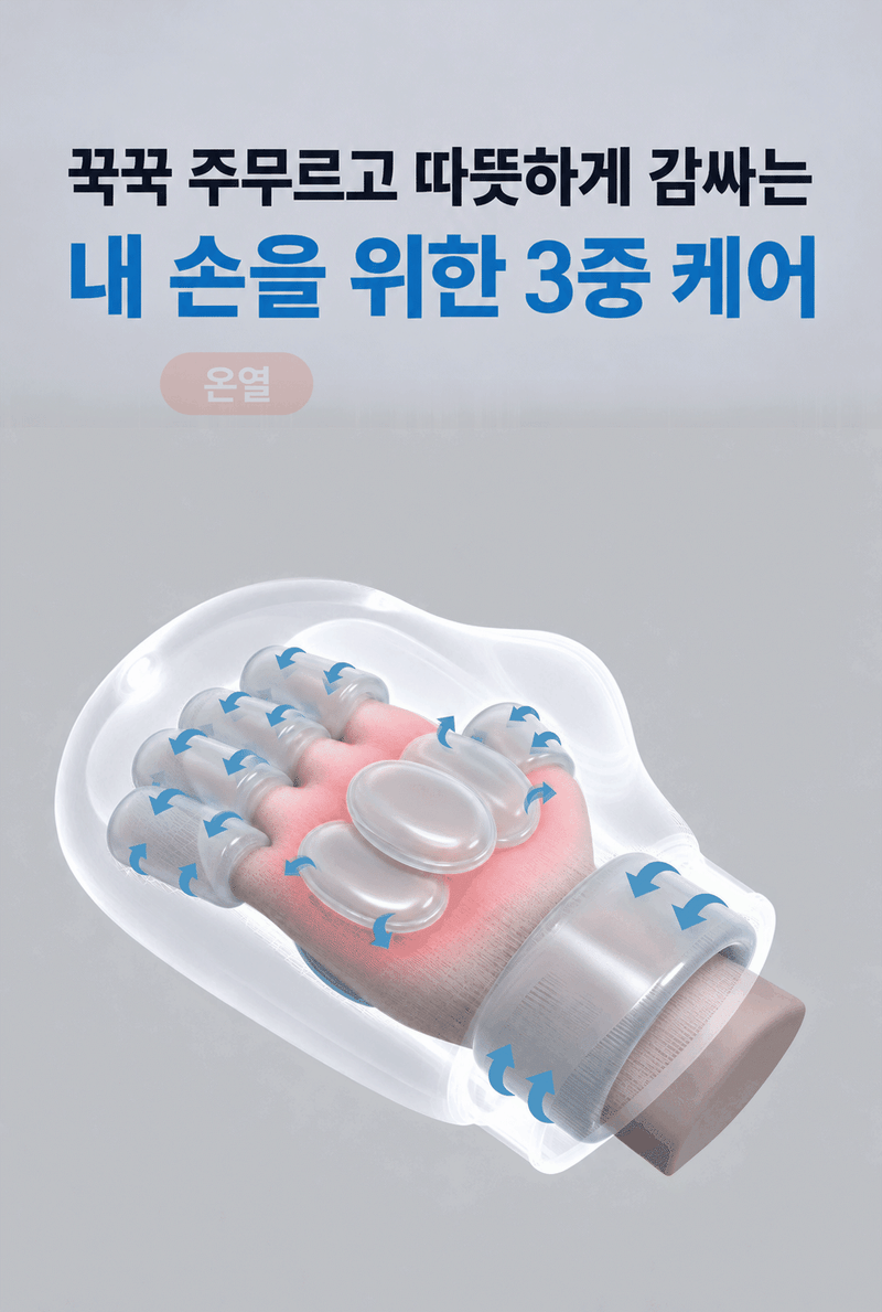 오아 포핸드 손 마사지기 손목 손가락 안마기 온열기 무선 상세 이미지 2