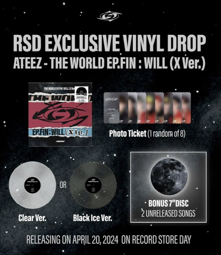 ATEEZ THE WORLD EP.FIN WILL — ATEEZ Limited Gatefold Exclusive Vinyl