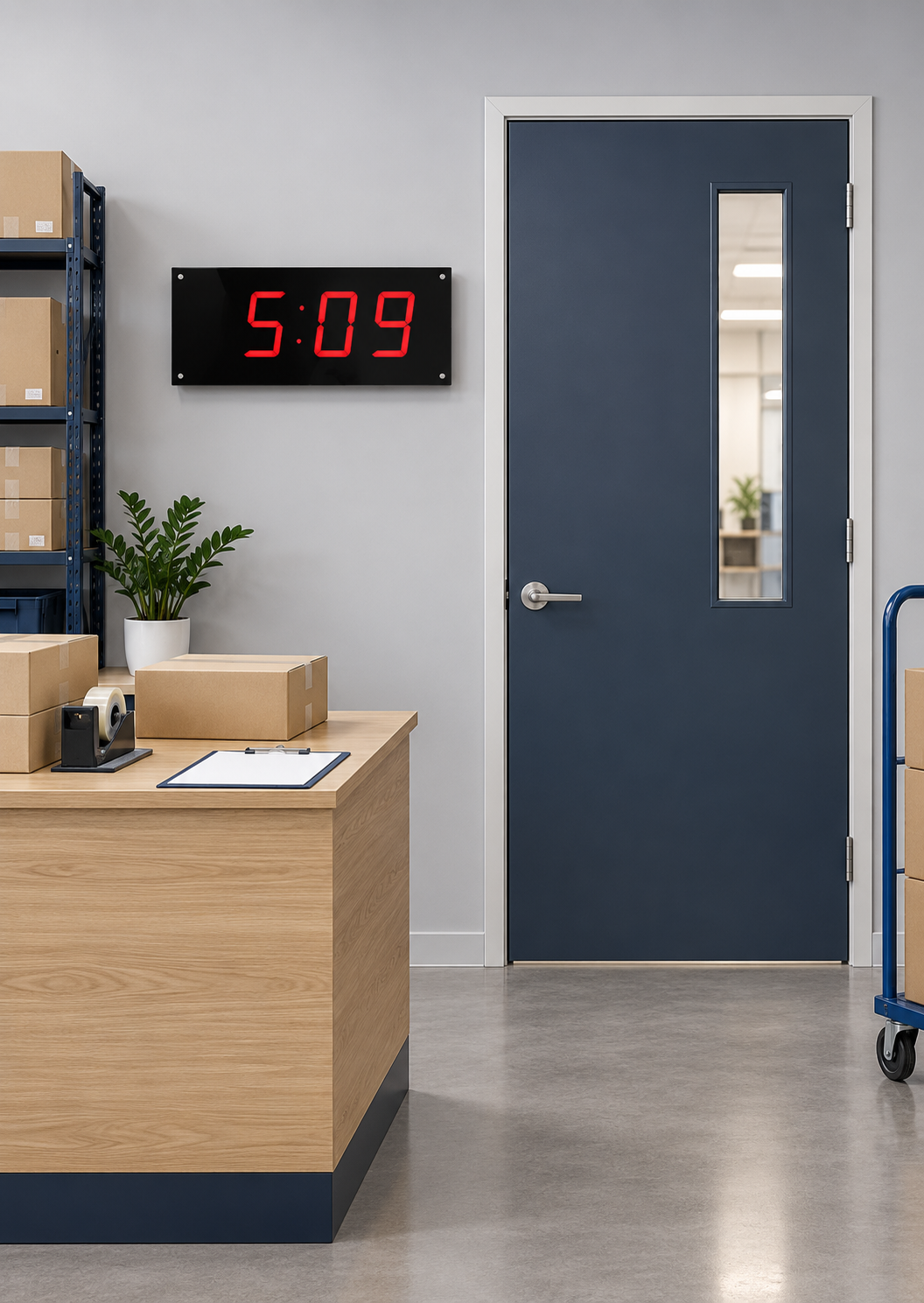 티자인(TESIGN) 100R FM 전파수신 72.5cm 벽시계 레드 LED(R) - 상세 이미지 2