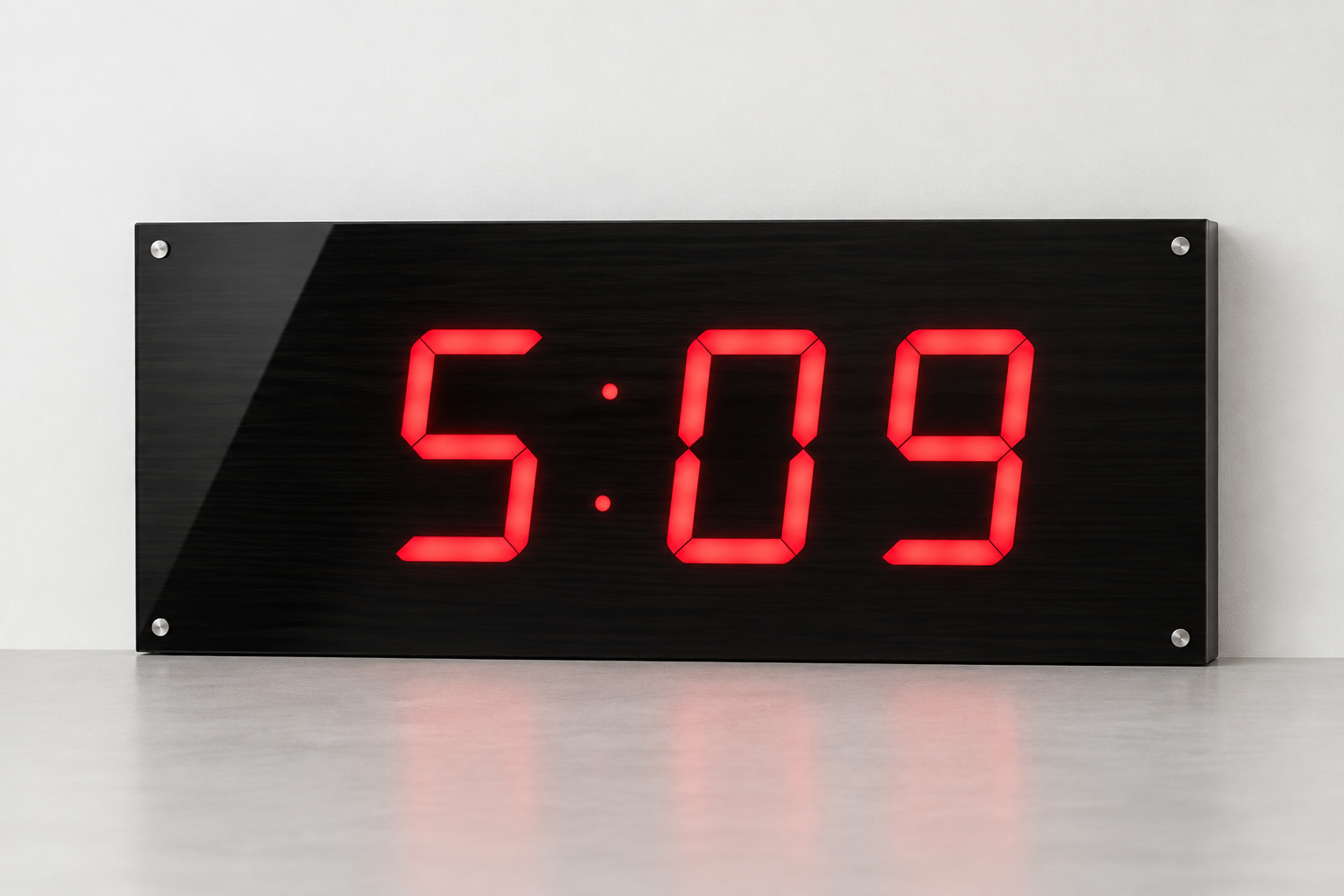 티자인(TESIGN) 100R FM 전파수신 72.5cm 벽시계 레드 LED(R) - 메인 이미지