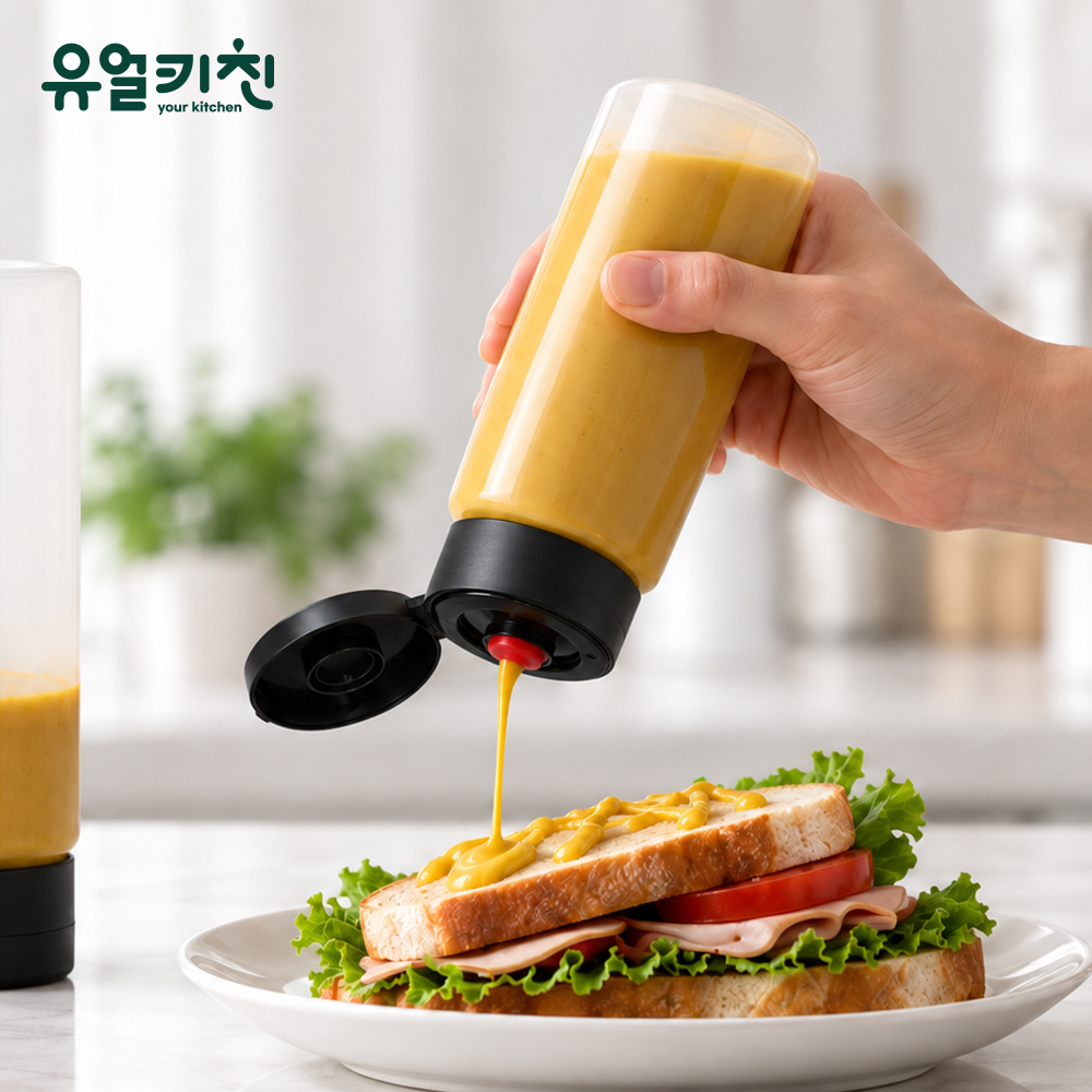 유얼키친 거꾸로 소스통 업소용 소스병 상품 이미지