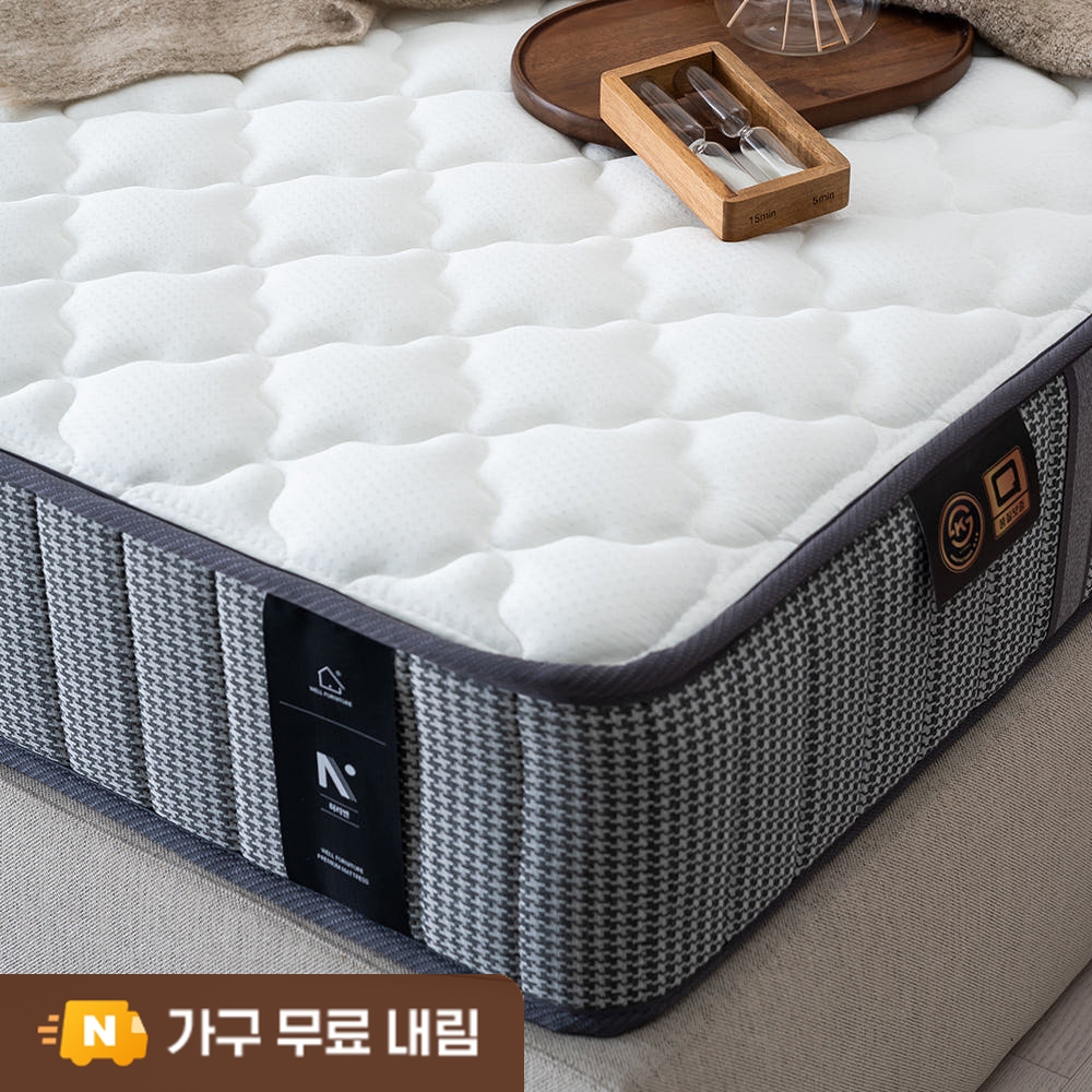 [+쿠폰&N포인트] 쇼킹 에어매쉬 필로우탑 일체형 국내 침대 매트리스 22cm, SS(슈퍼싱글), 미디엄하드 - 상품 이미지