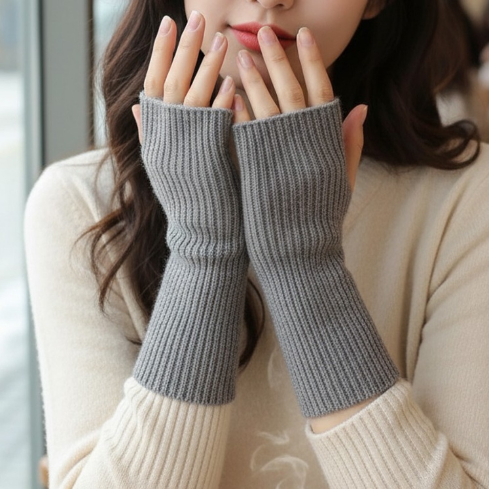 니트 핸드워머 반장갑 겨울 손토시 운전장갑 남녀공용 손보온 방한 박대표마켓 - 상품 이미지