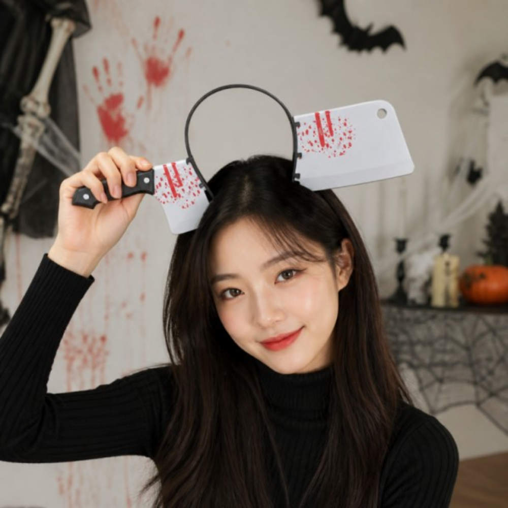 할로윈 머리띠 칼 머리띠 호러 소품 코스튬 소품 파티 장식 가발 장식 분장용품 - 상품 이미지