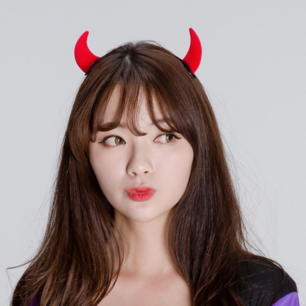 악마 머리핀 머리핀 헤어핀 파티 머리핀 할로윈 소품 크리스마스 소품 - 상품 이미지