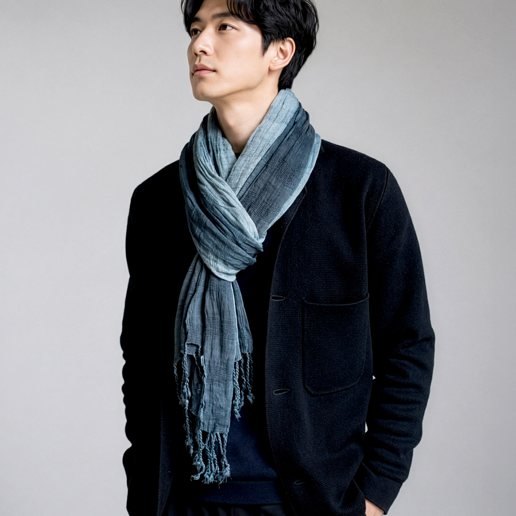 노르웨이 빈티지 남자목도리 가을겨울머플러 간절기 핸드메이드 커플머플러 긴 롱 패션스카프 - 상품 이미지