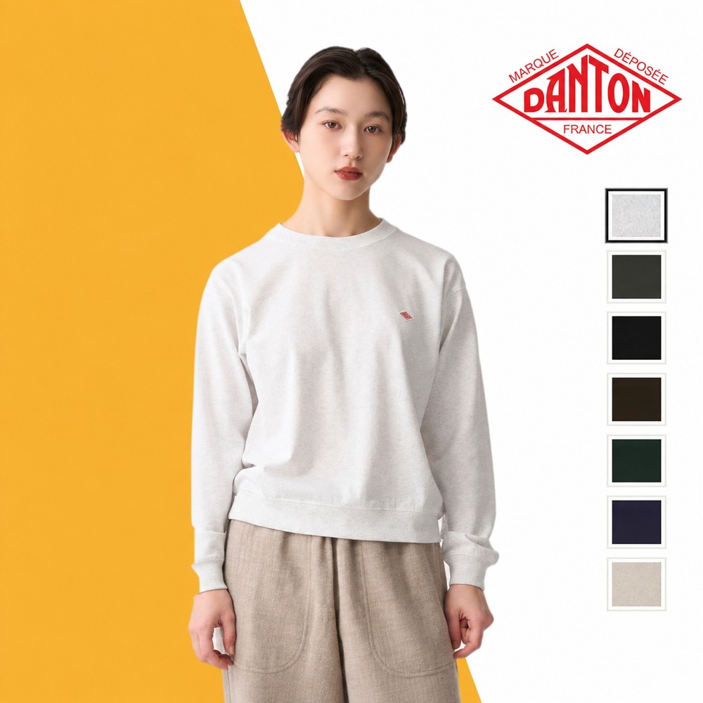 단톤 긴팔 스웨트 롱슬리브 긴팔 나그랑 로고 티셔츠 여성 26FW - 상품 이미지