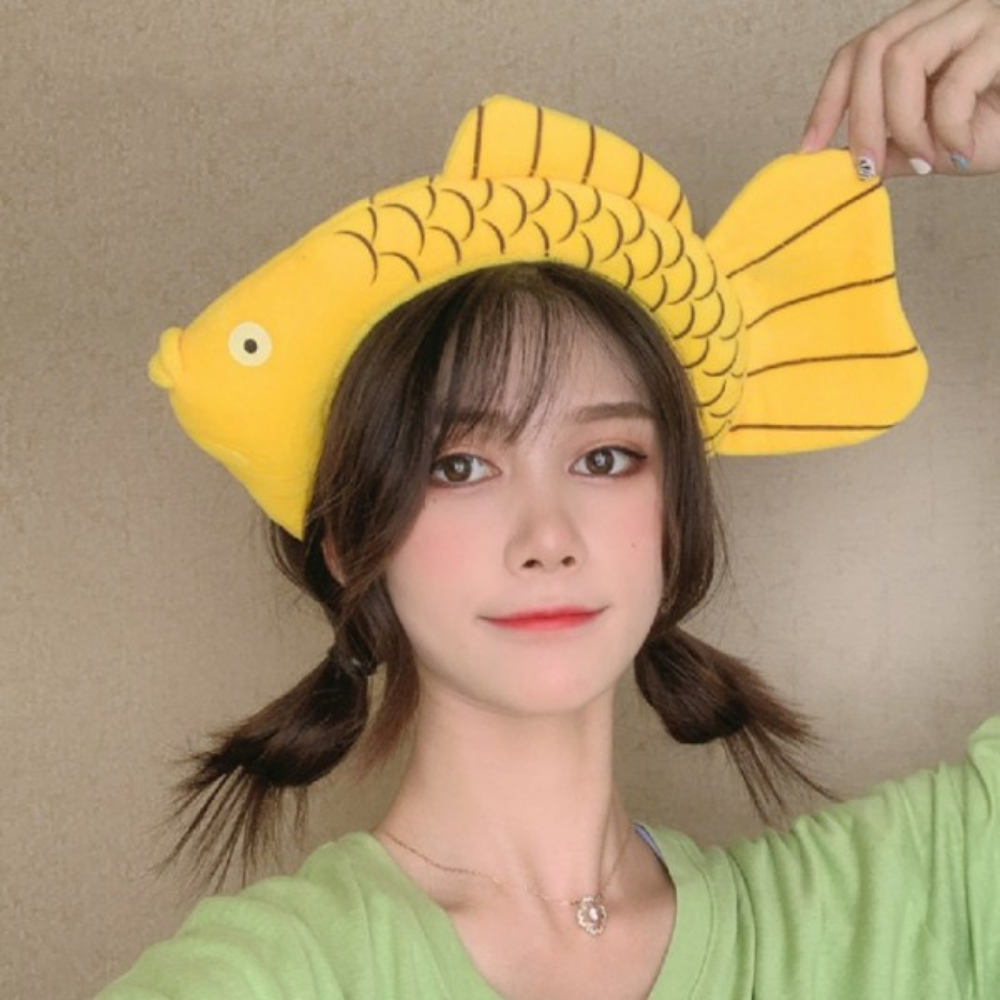 머리띠 헤어밴드 금붕어 생선소품 코스프레용품 할로윈소품 - 상품 이미지