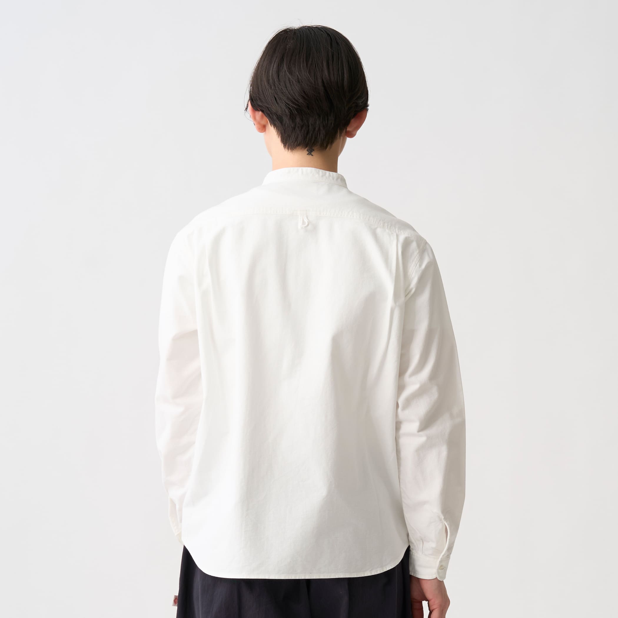 단톤 옥스포드 밴드 칼라 무지 로고 셔츠 남방 여성 26FW [관부가세포함] - 상세 이미지 4
