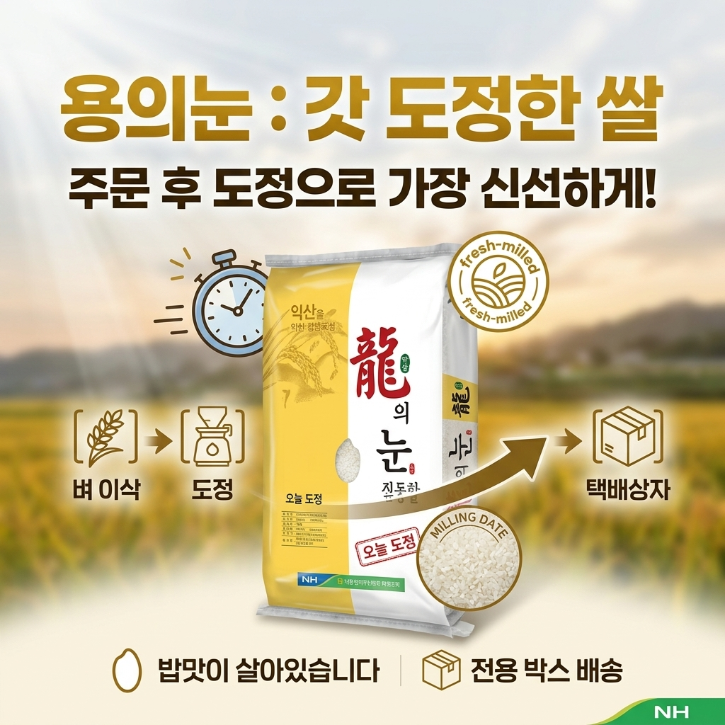 26년 햅쌀 익산농협 신동진 단일품종 용의눈 최근도정 농협쌀 10kg, 1개 - 상세 이미지 5