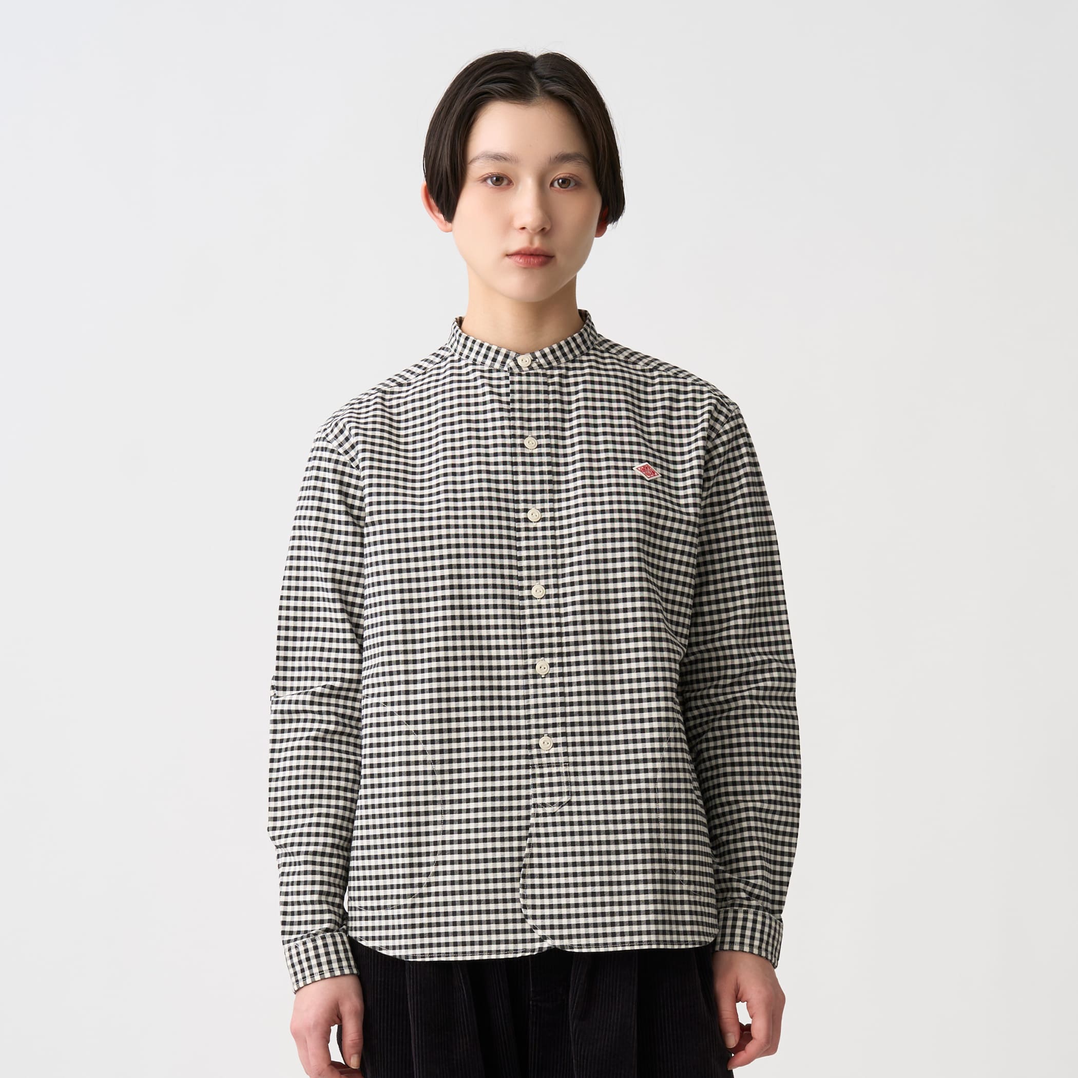 단톤 옥스포드 밴드 칼라 스트라이프 패턴 셔츠 남방 여성 26FW [관부가세포함] - 상세 이미지 2