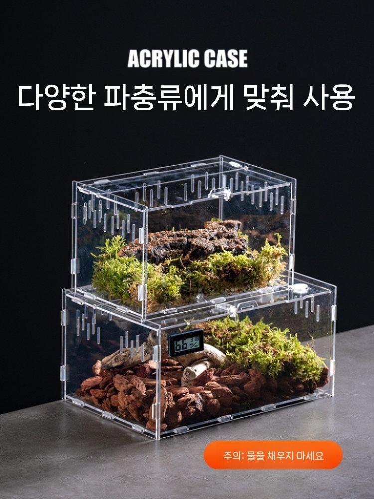 아크릴 파충류 곤충 케이지 거미 사육장 10 X 8 X 7cm 본체 - 상세 이미지 5