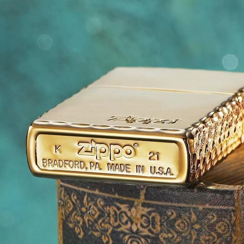 달표면 골드 지포 라이터 오리지널 등유 ZIPPO 고급 선물용 - 상세 이미지 4