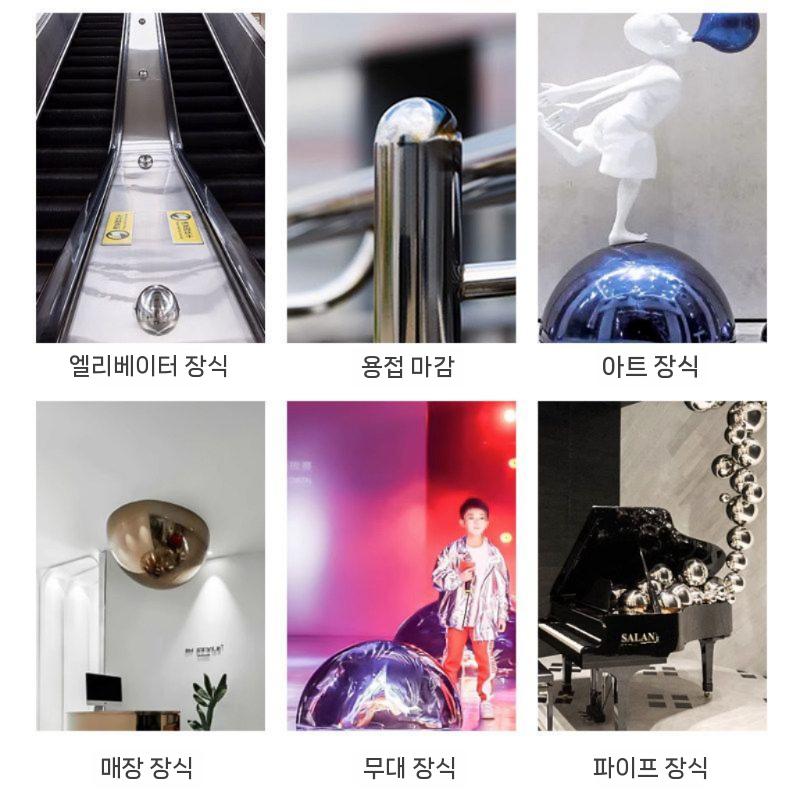 반구 거울 구면 금속 장식 반사 볼 스테인리스 600mm - 상세 이미지 3