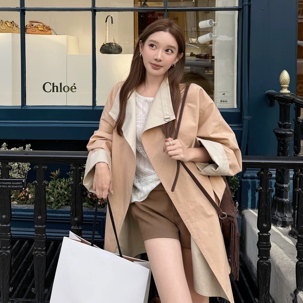 양면 하프 트렌치 자켓 트렌치코트 2color - 상품 이미지