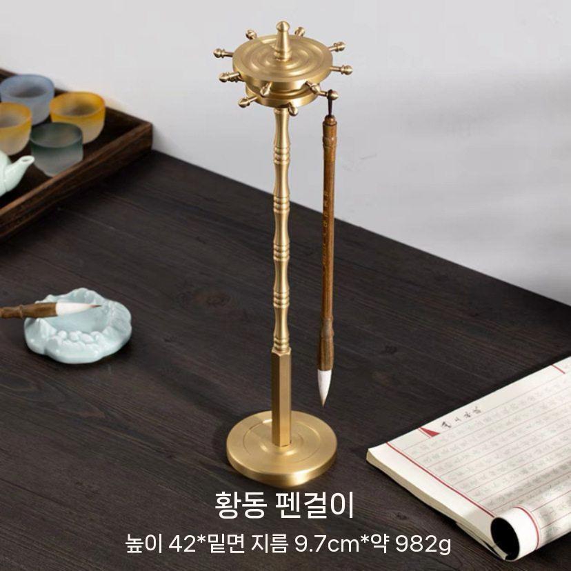 서예 붓거치대 원목 캘리그라피 브러시 홀더 원목 11걸이 - 상세 이미지 2
