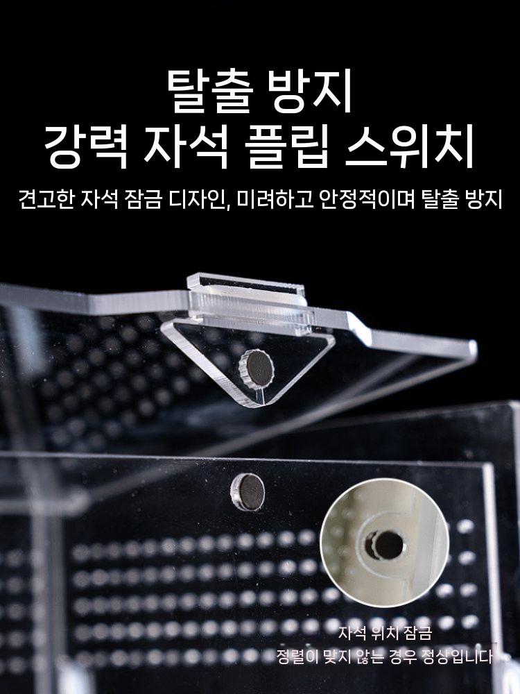 아크릴 파충류 곤충 케이지 거미 사육장 10 X 8 X 7cm 본체 - 상세 이미지 3