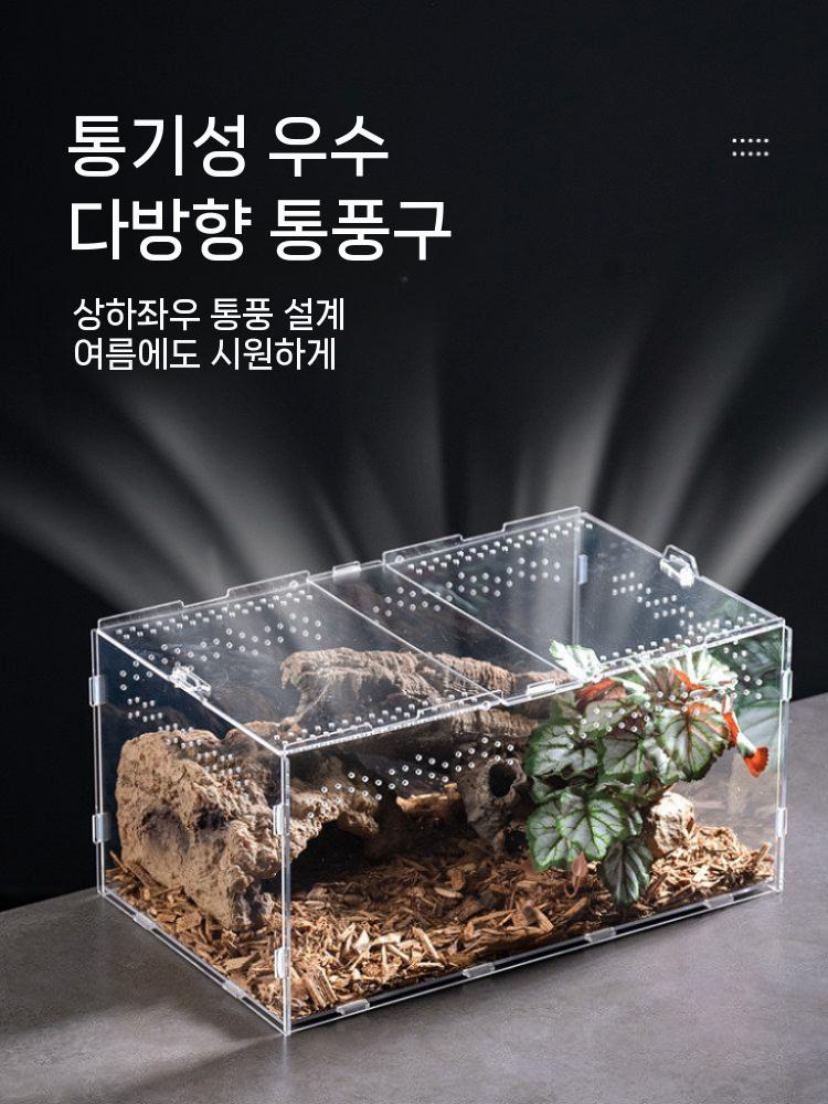 아크릴 파충류 곤충 케이지 거미 사육장 10 X 8 X 7cm 본체 - 상세 이미지 2