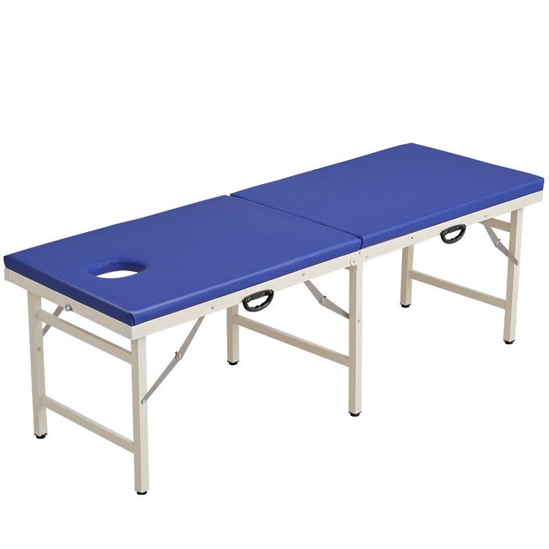 접이식 마사지베드 미용 침대 얼굴구멍 이동식 블루 180 X 60cm 이미지 6