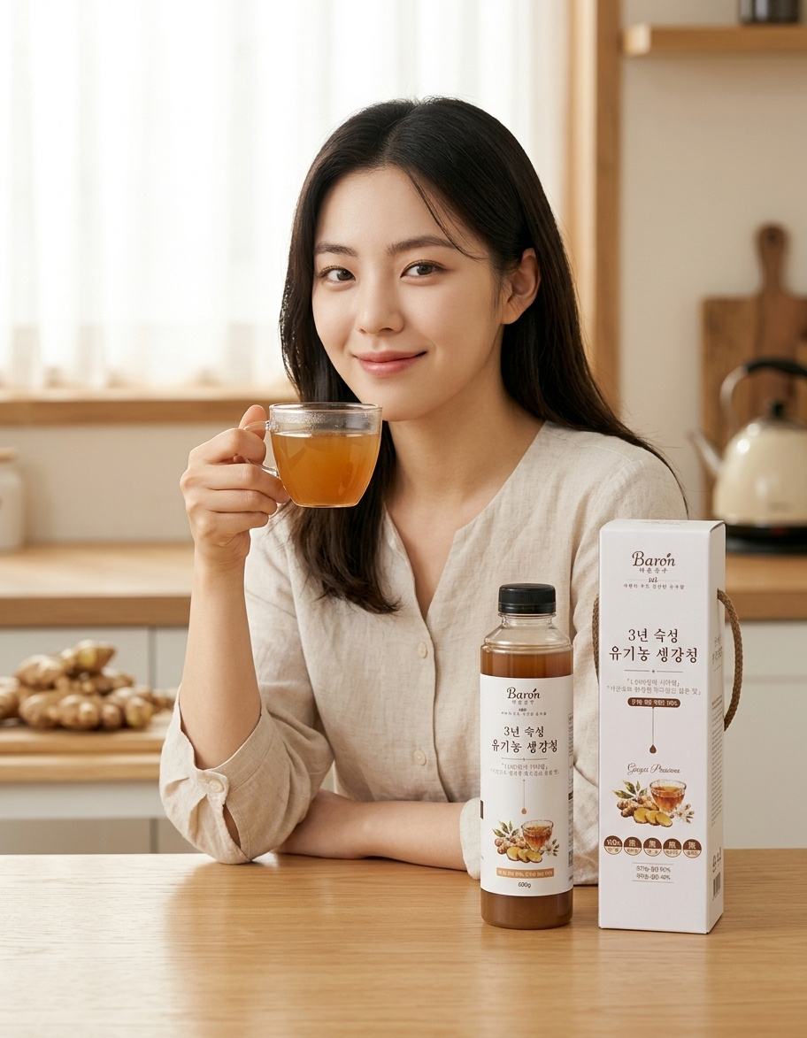 바론순수 3년 저온숙성 유기농 수제 생강청 원액 생강차 600g, 2개 - 상세 이미지 4