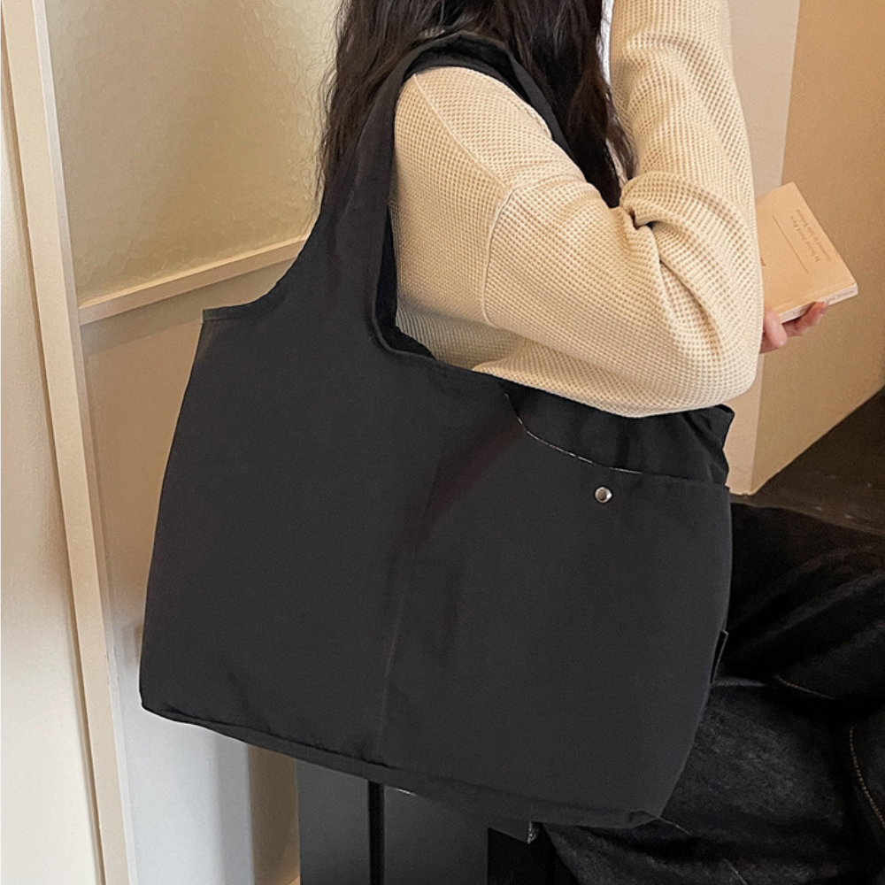 학생 직장인 나일론 가벼운 데일리 빅 숄더백 노트북 가방 - 상세 이미지 4