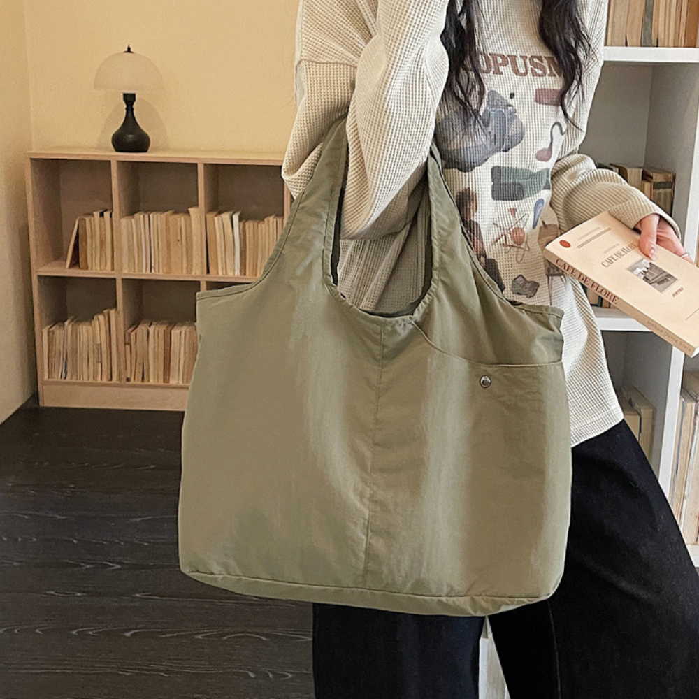 학생 직장인 나일론 가벼운 데일리 빅 숄더백 노트북 가방 - 상세 이미지 2