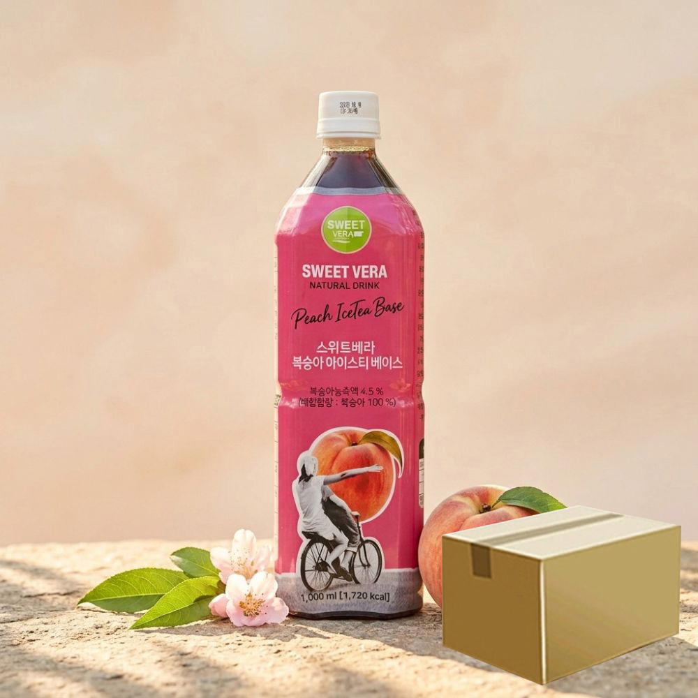 스위트베라 복숭아 아이스티 베이스 1000ml 12개(1박스) 복숭아홍차 아이스티 원액 - 메인 이미지