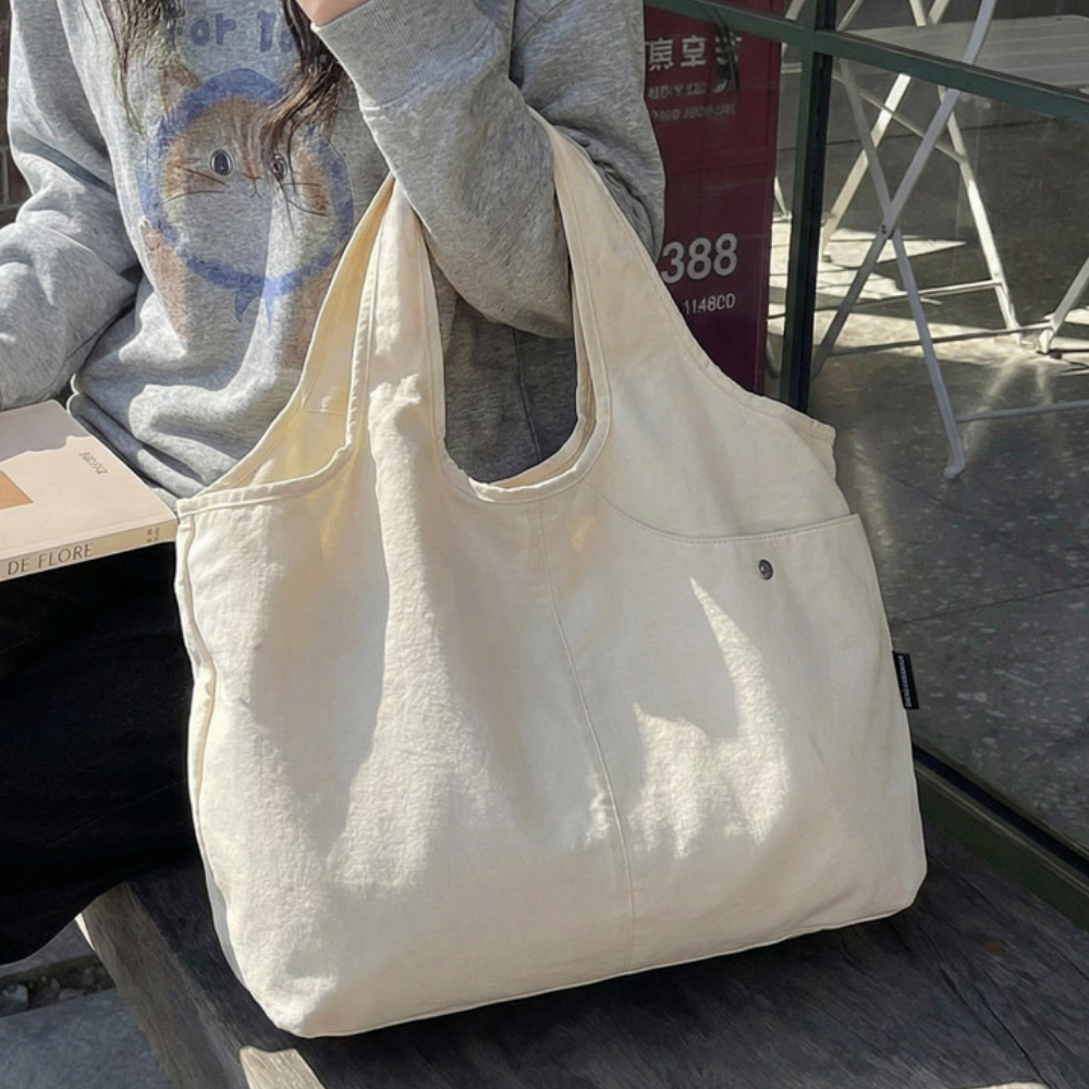 학생 직장인 나일론 가벼운 데일리 빅 숄더백 노트북 가방 - 상세 이미지 3